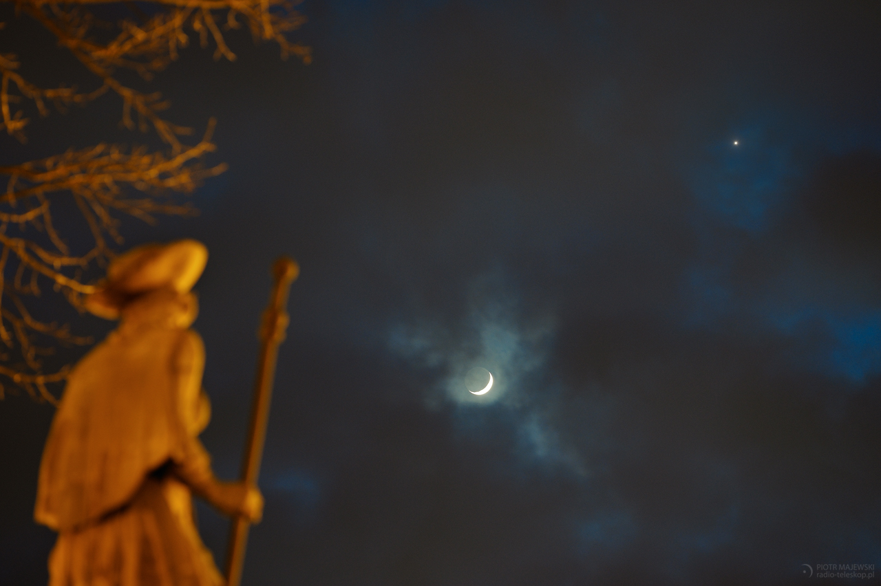 NIEBIESKI SZLAK. Księżyc i Wenus 27 lutego 2020 roku.